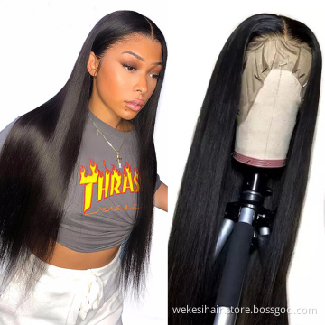 13x4 13x6 360 HD Lace Frontal Wigs Brazilian Straight Human Hair Wigs 150% 180% Human Hair Lace Wig For Black Woman